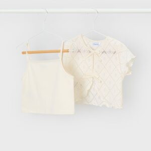 Camiseta Mayoral m/c 2 piezas crochet REF 3015