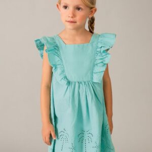 Vestido Mayoral seersucker perforado REF 3939